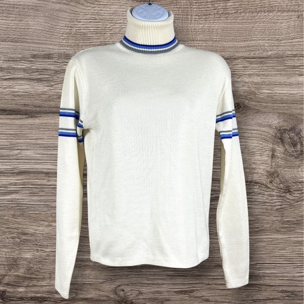 Vtg Obermeyer Jessica Turtleneck Sweater Womens‎ M Wool Blend Ski Resort Gaper